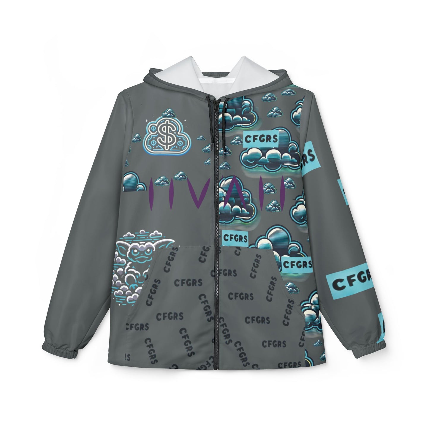 Clouded Figures Windbreaker Jacket - SIIV E-Kart