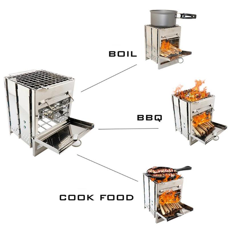 Mini Outdoor Firewood Camping Stove Grill, Folding Stove - SIIV E-Kart