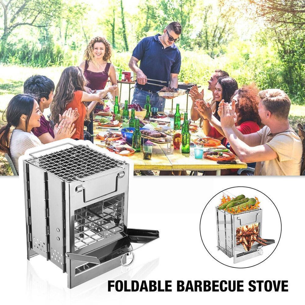 Mini Outdoor Firewood Camping Stove Grill, Folding Stove - SIIV E-Kart