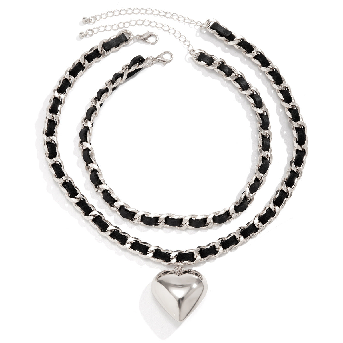 Double-layer love Necklace Women's Jewelry - SIIV E-Kart