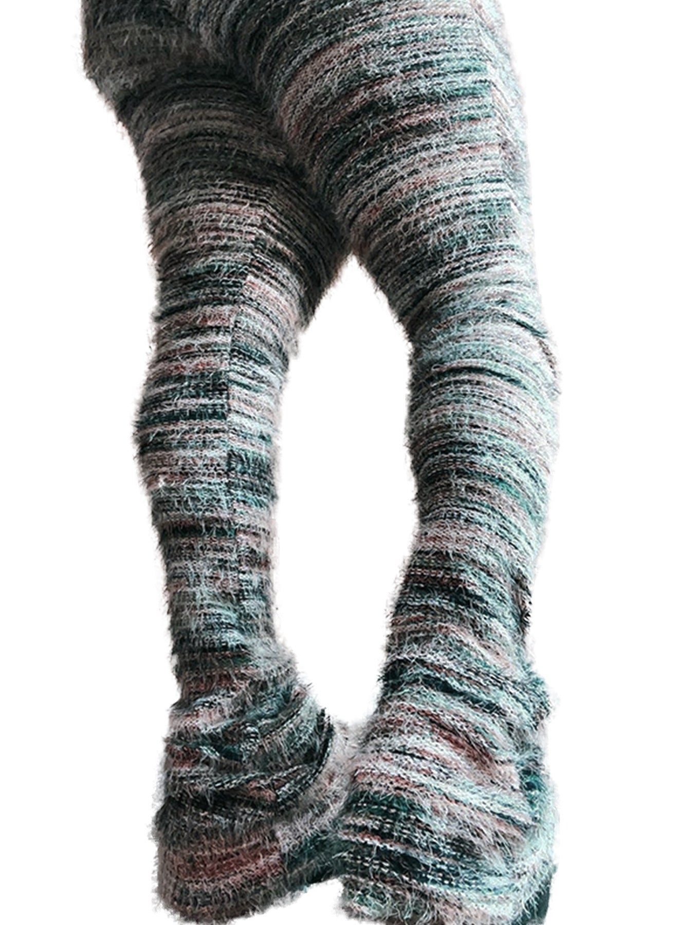 Colorful Stripes Fluffy Woolen Pants - SIIV E-Kart