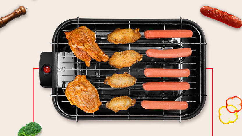 Inside barbecue square electric tray (non-smoking) - SIIV E-Kart