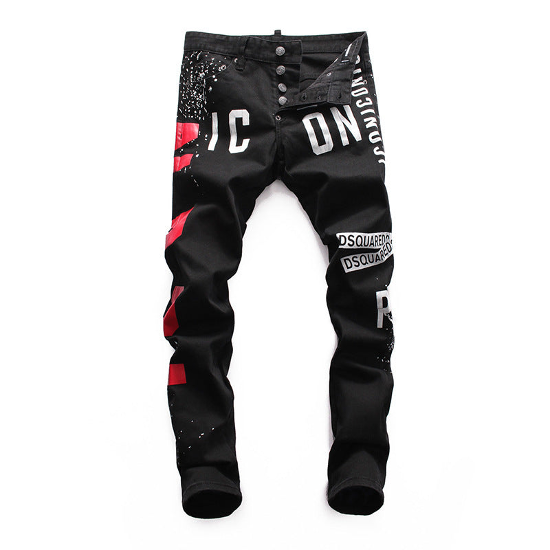 Icon black fitted Denim pants - SIIV E-Kart