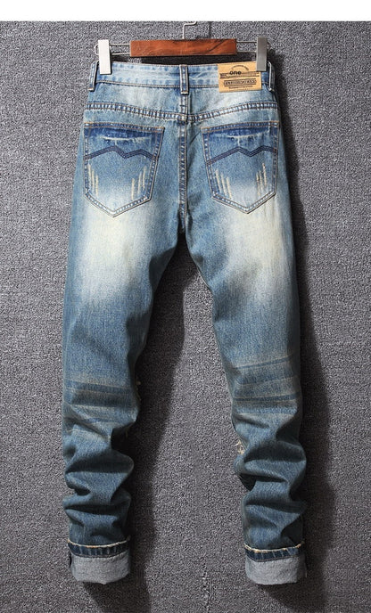 Ripped Jeans American Casual fitted Loose