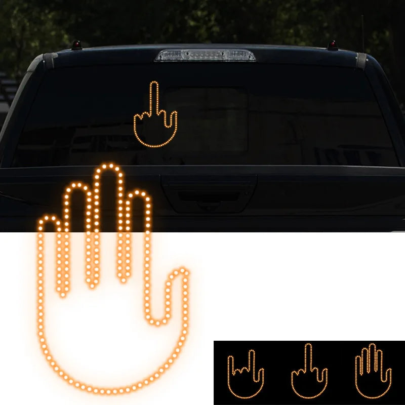 LED hand Gesture Car Light Lamp w Remote