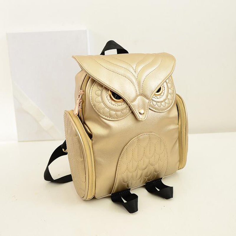 women's Owl backpack, travel bag, personality cartoon Backpack