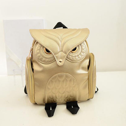 women's Owl backpack, travel bag, personality cartoon Backpack