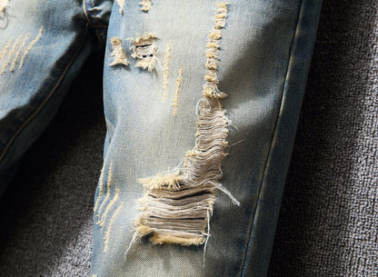 Ripped Jeans American Casual fitted Loose