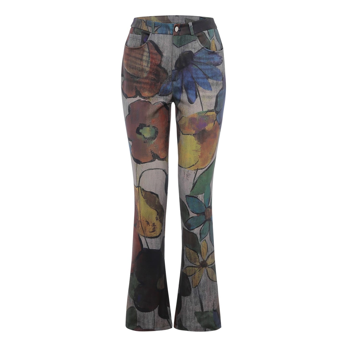 Women's Casual Pants Floral Thin Trousers