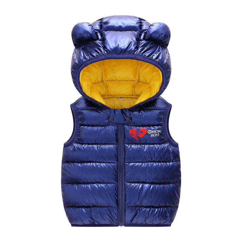 Autumn Baby Vest Children Hooded Jackets