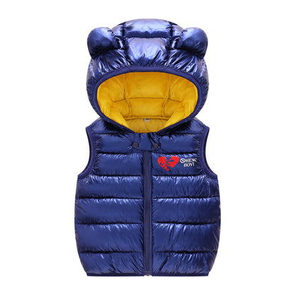 Autumn Baby Vest Children Hooded Jackets