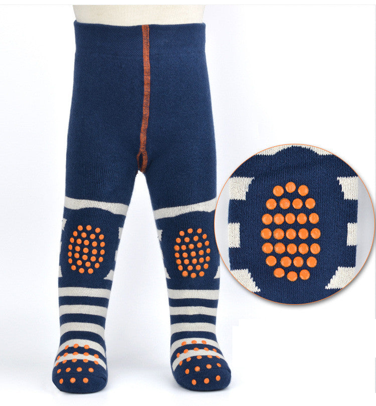 Baby Fleece & Knee Pad, Crawling padded socs 6M-12M+