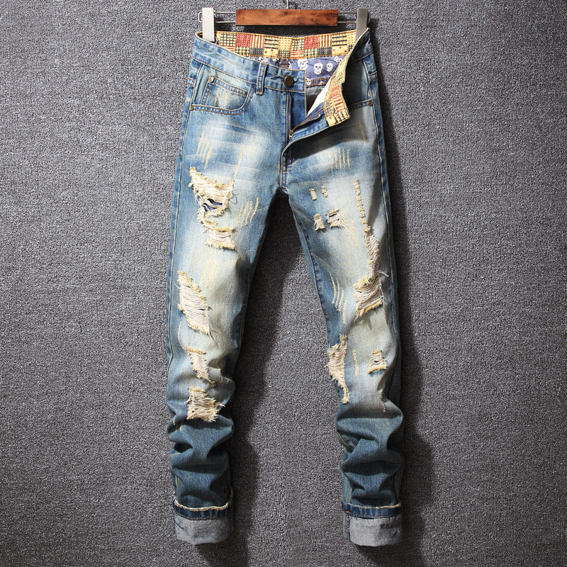 Ripped Jeans American Casual fitted Loose