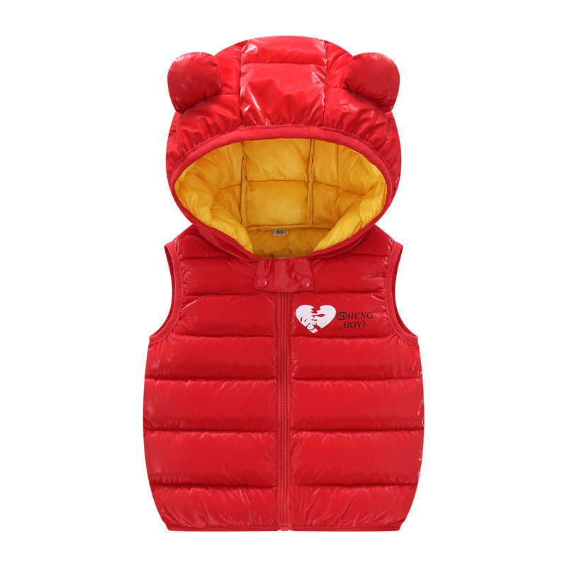 Autumn Baby Vest Children Hooded Jackets