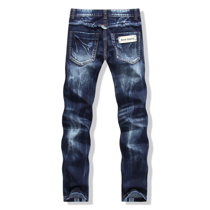 Fury threaded Jean pants W/ leather pocket lining