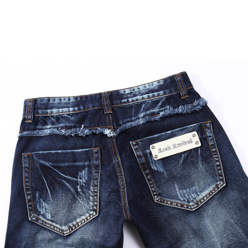 Fury threaded Jean pants W/ leather pocket lining