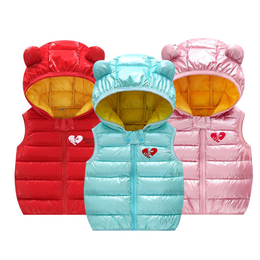 Autumn Baby Vest Children Hooded Jackets