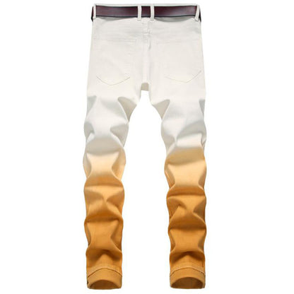 Men's Hang-dyed Slim-fit Jeans