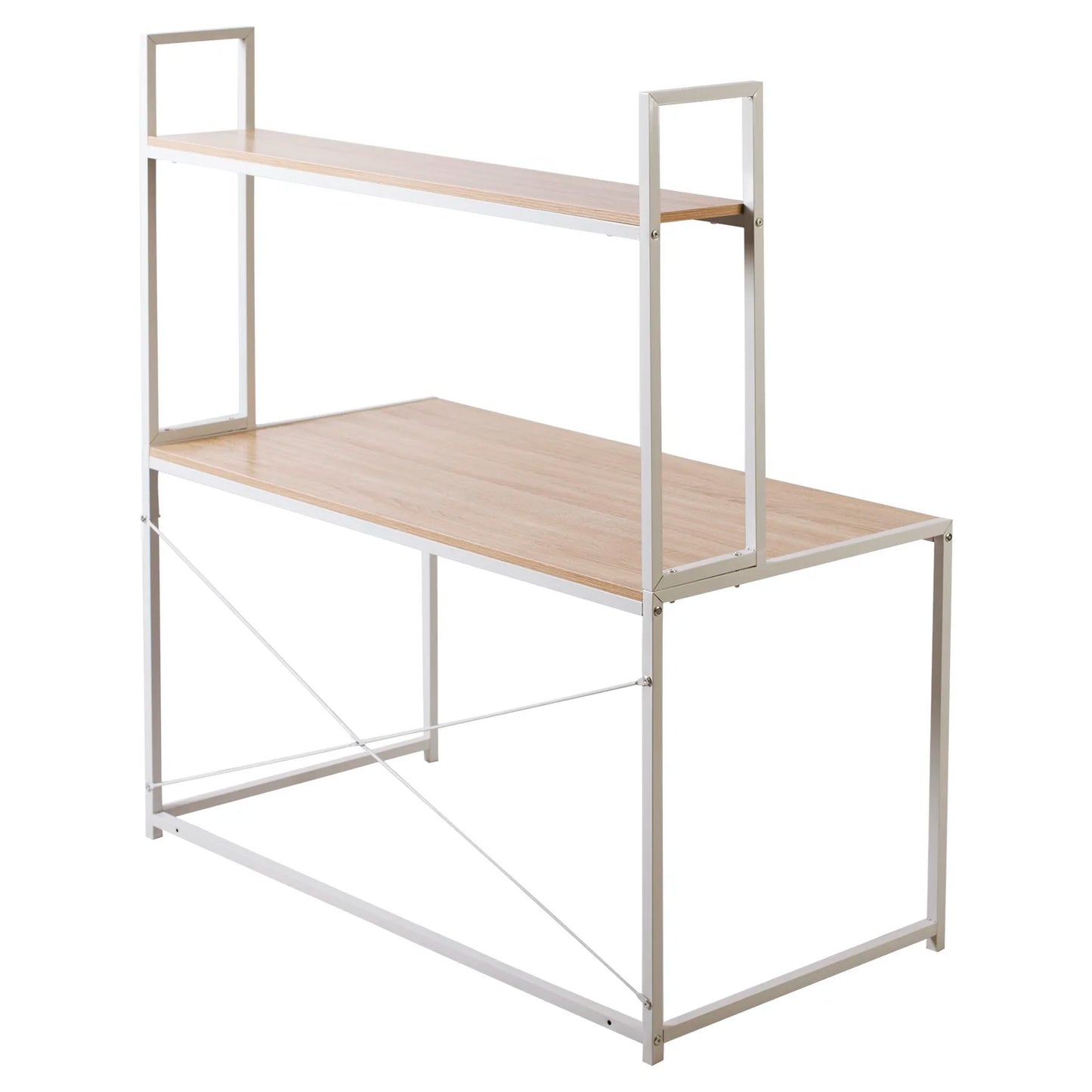 120x60x140cm Modern Desk W Shelf