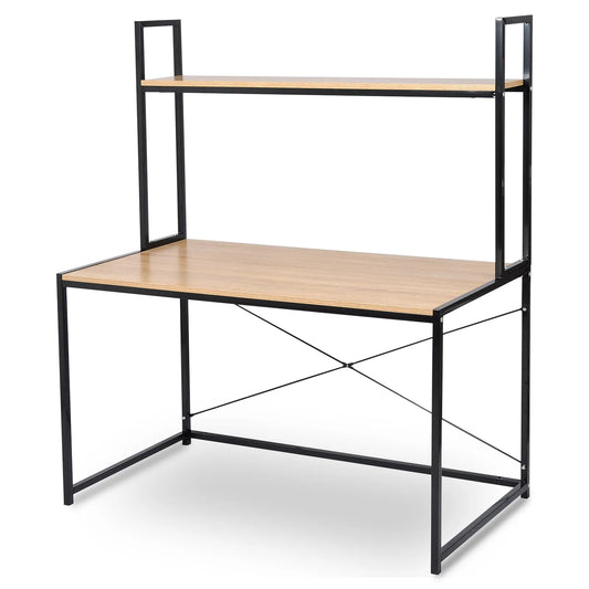 120x60x140cm Modern Desk W Shelf