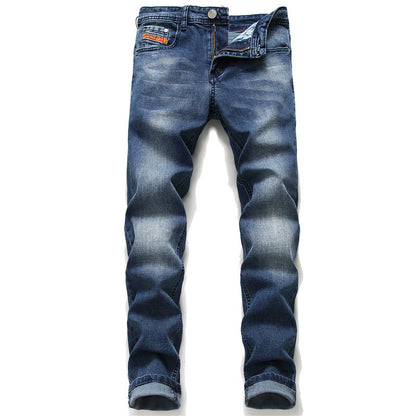 Non-iron Ripped Micro-stretch Jeans