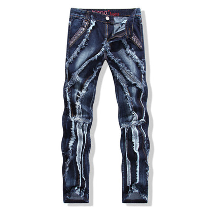 Fury threaded Jean pants W/ leather pocket lining