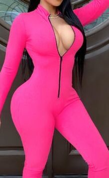 Slim Long Sleeve Zipper Jumpsuit