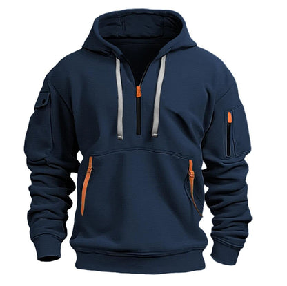 Zip Multi-pocket Pullover Sports Jacket